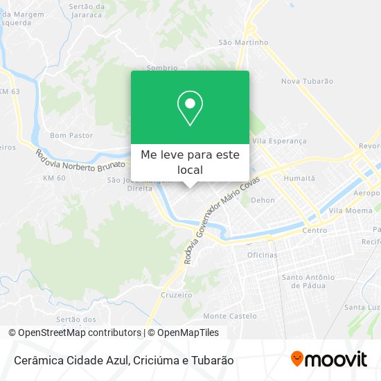 Cerâmica Cidade Azul mapa