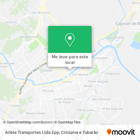 Arlete Transportes Ltda Epp mapa