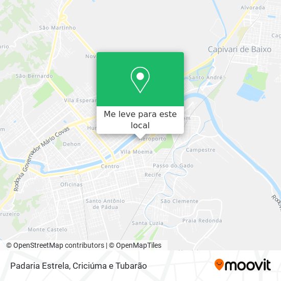 Padaria Estrela mapa