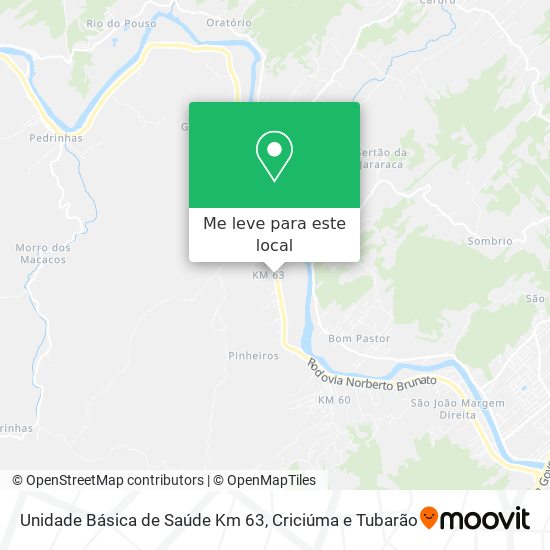 Unidade Básica de Saúde Km 63 mapa