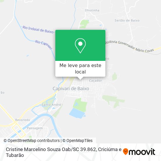 Cristine Marcelino Souza Oab / SC 39.862 mapa