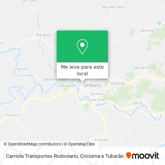 Carriola Transportes Rodoviario mapa