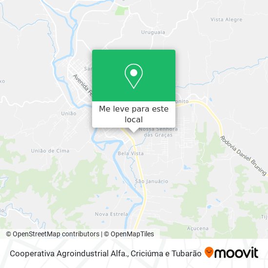 Cooperativa Agroindustrial Alfa. mapa