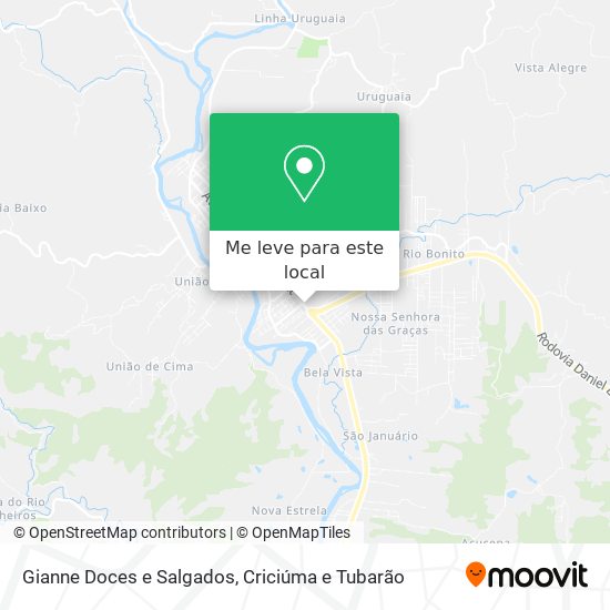 Gianne Doces e Salgados mapa