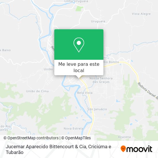 Jucemar Aparecido Bittencourt & Cia mapa