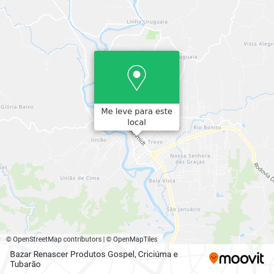 Bazar Renascer Produtos Gospel mapa