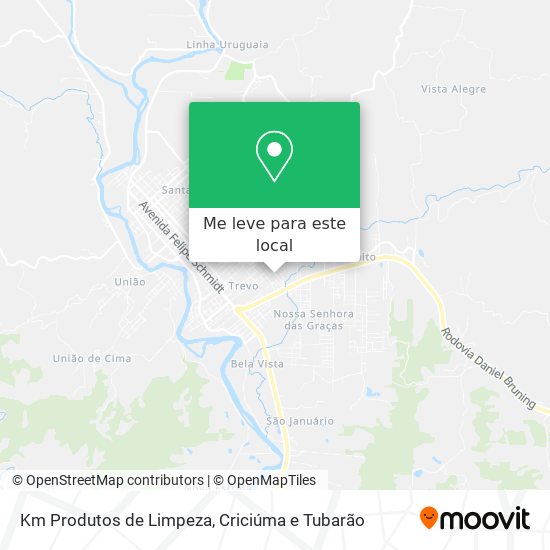 Km Produtos de Limpeza mapa