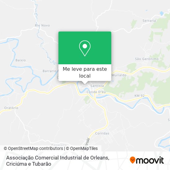 Associação Comercial Industrial de Orleans mapa