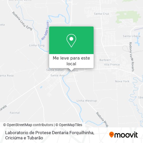 Laboratorio de Protese Dentaria Forquilhinha mapa