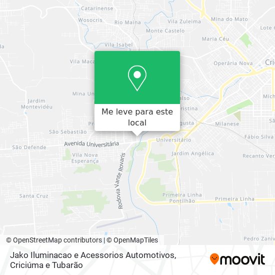 Jako Iluminacao e Acessorios Automotivos mapa