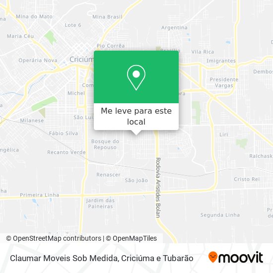 Claumar Moveis Sob Medida mapa