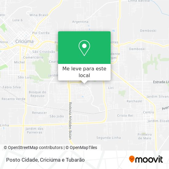Posto Cidade mapa