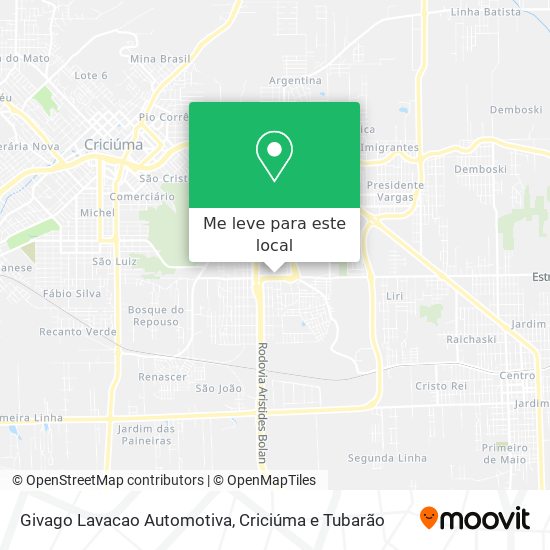 Givago Lavacao Automotiva mapa