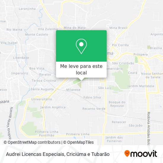 Audrei Licencas Especiais mapa