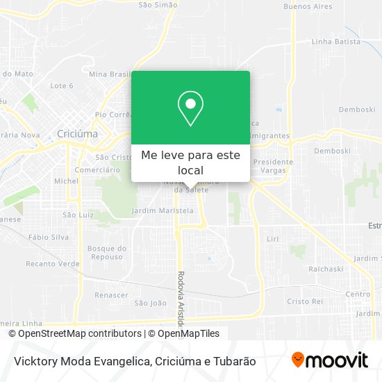 Vicktory Moda Evangelica mapa