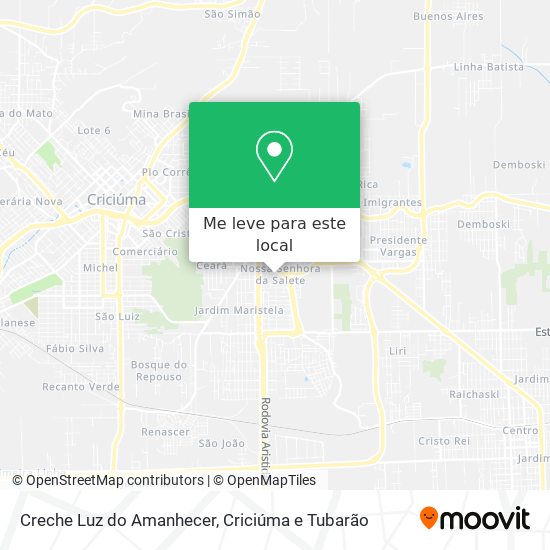 Creche Luz do Amanhecer mapa