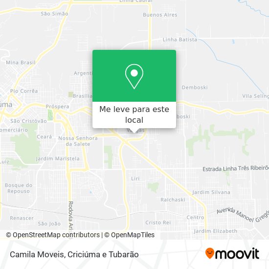 Camila Moveis mapa