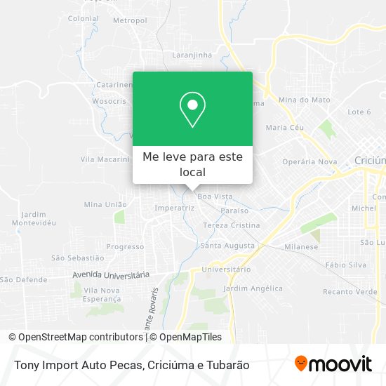 Tony Import Auto Pecas mapa