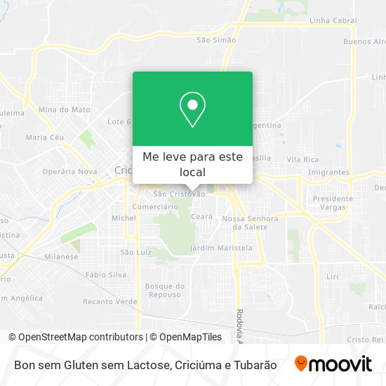 Bon sem Gluten sem Lactose mapa