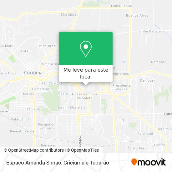Espaco Amanda Simao mapa