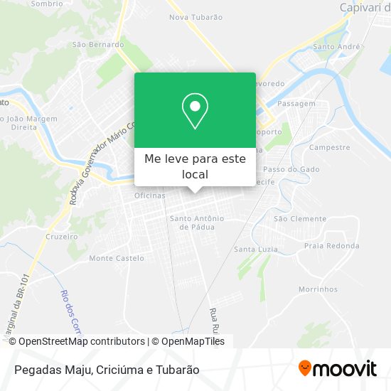 Pegadas Maju mapa