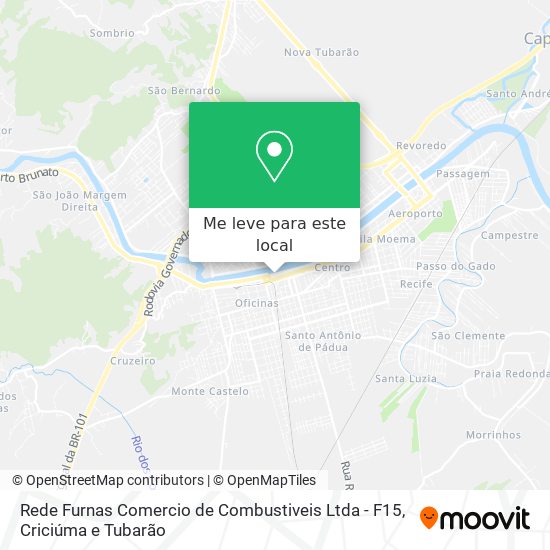 Rede Furnas Comercio de Combustiveis Ltda - F15 mapa