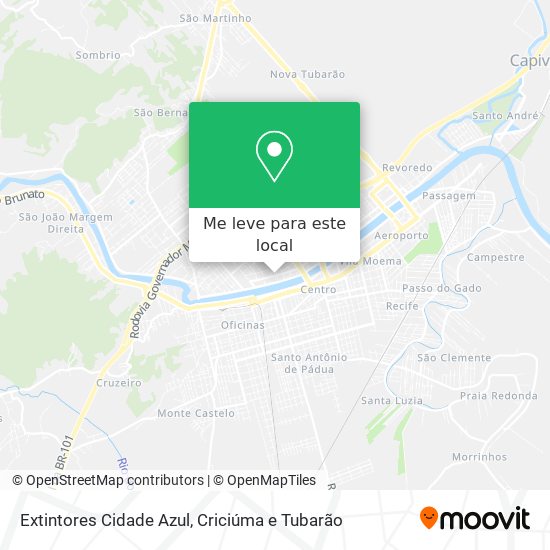 Extintores Cidade Azul mapa