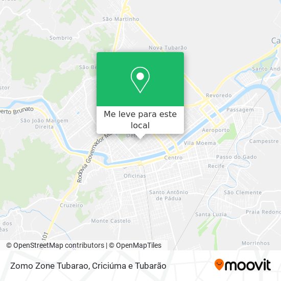 Zomo Zone Tubarao mapa