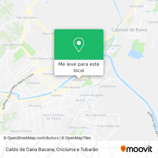 Caldo de Cana Bacana mapa