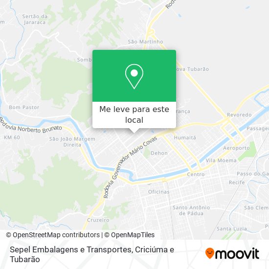 Sepel Embalagens e Transportes mapa
