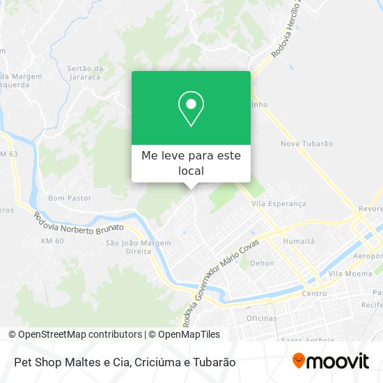 Pet Shop Maltes e Cia mapa