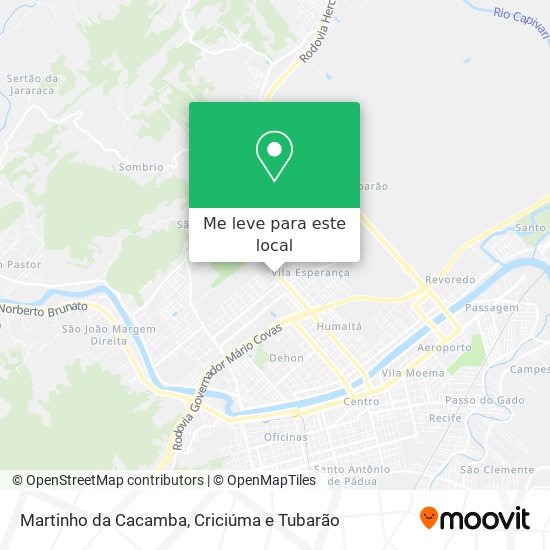 Martinho da Cacamba mapa