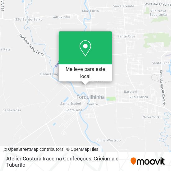 Atelier Costura Iracema Confecções mapa