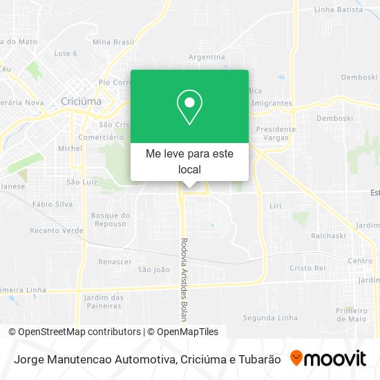 Jorge Manutencao Automotiva mapa