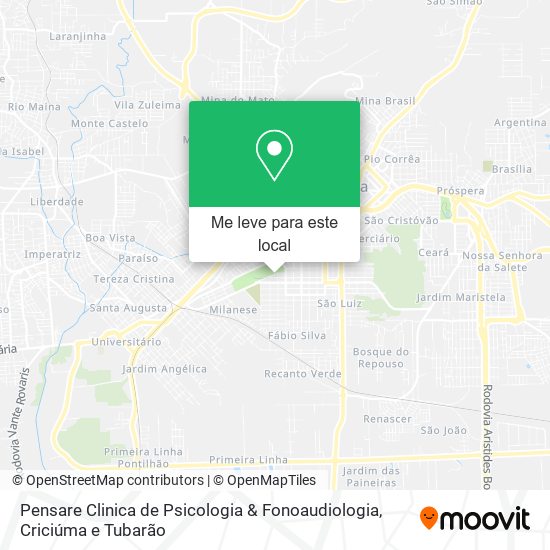 Pensare Clinica de Psicologia & Fonoaudiologia mapa