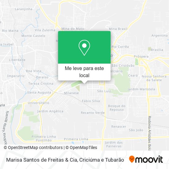 Marisa Santos de Freitas & Cia mapa