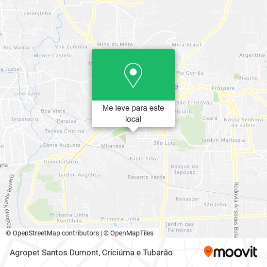 Agropet Santos Dumont mapa