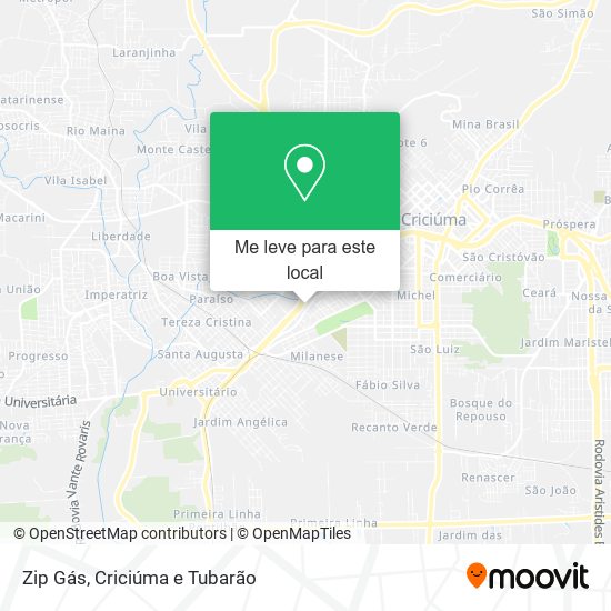 Zip Gás mapa