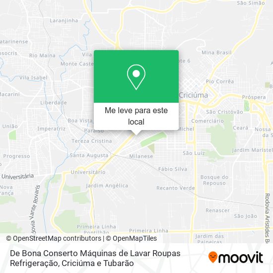 De Bona Conserto Máquinas de Lavar Roupas Refrigeração mapa