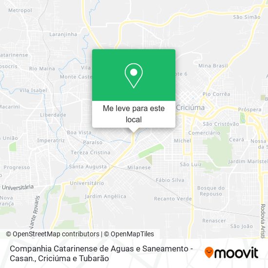 Companhia Catarinense de Aguas e Saneamento - Casan. mapa