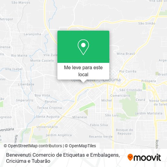 Benevenuti Comercio de Etiquetas e Embalagens mapa