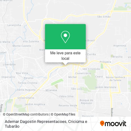 Ademar Dagostin Representacoes mapa