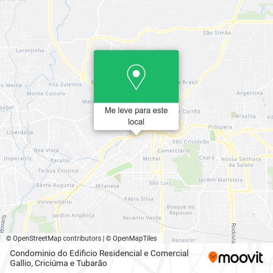 Condominio do Edificio Residencial e Comercial Gallio mapa