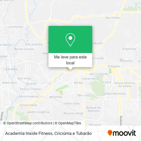 Academia Inside Fitness mapa