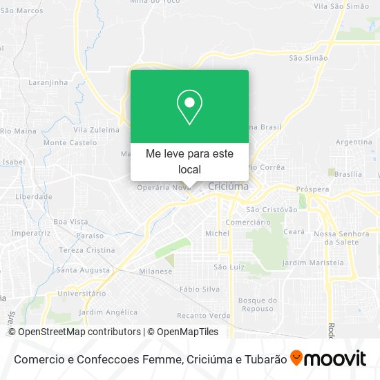 Comercio e Confeccoes Femme mapa