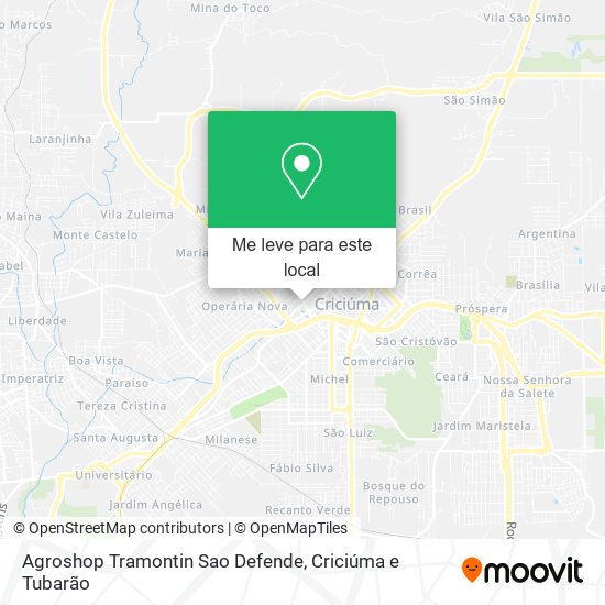 Agroshop Tramontin Sao Defende mapa