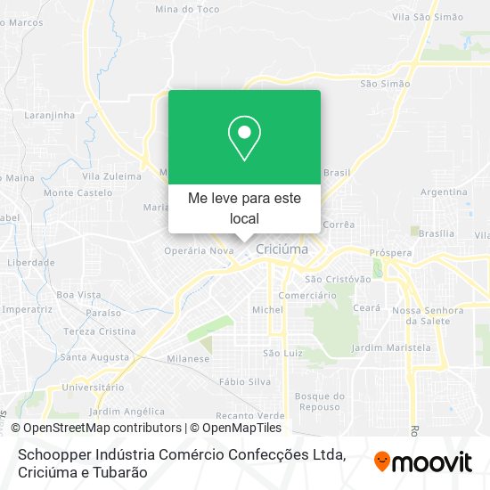 Schoopper Indústria Comércio Confecções Ltda mapa