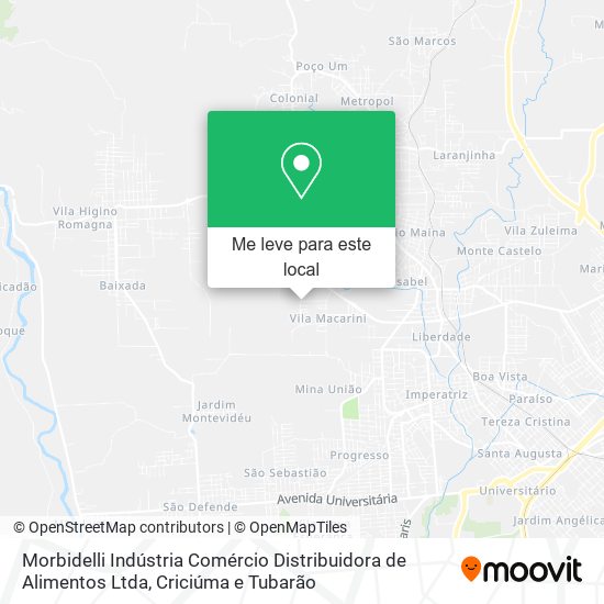 Morbidelli Indústria Comércio Distribuidora de Alimentos Ltda mapa