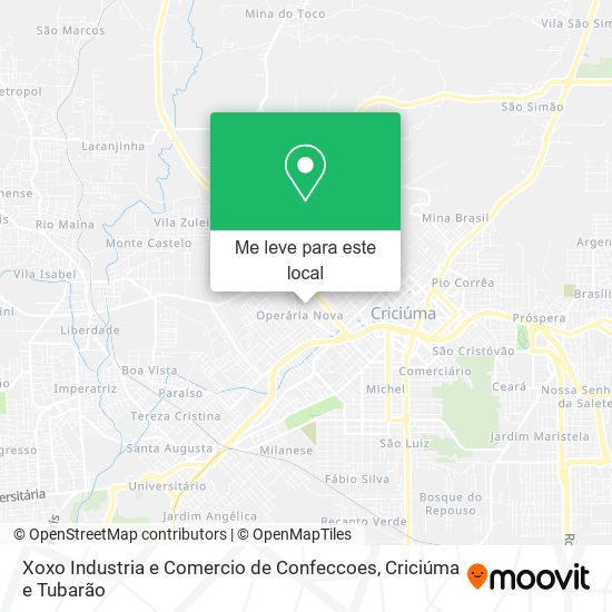 Xoxo Industria e Comercio de Confeccoes mapa