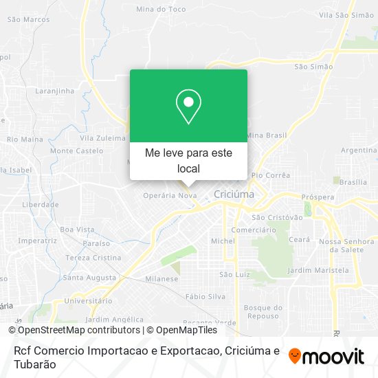 Rcf Comercio Importacao e Exportacao mapa